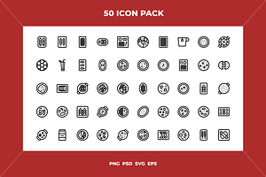 Hindu food icons, an Outline Icon by Wencory