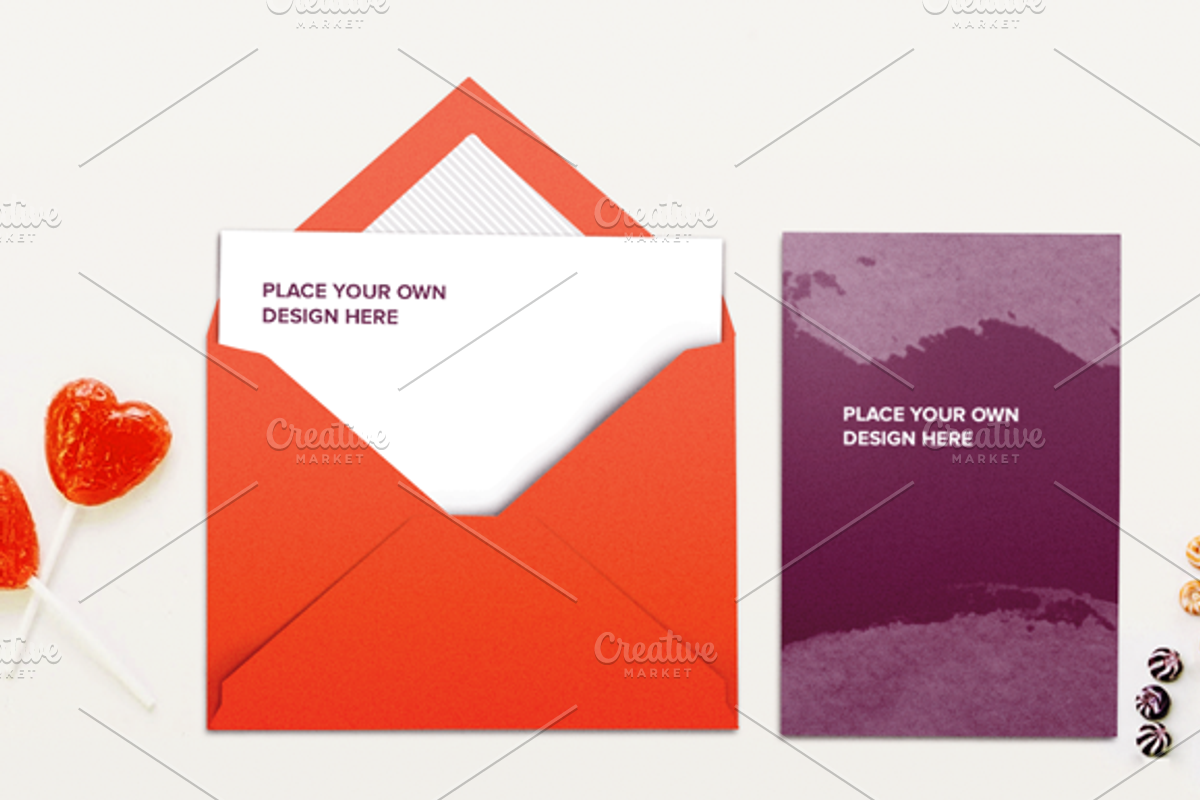 Vol. 1 - 3 Card and Envelope Mockups, a Product Mockup by Moon Starer Studio (Photo 3 of 4)