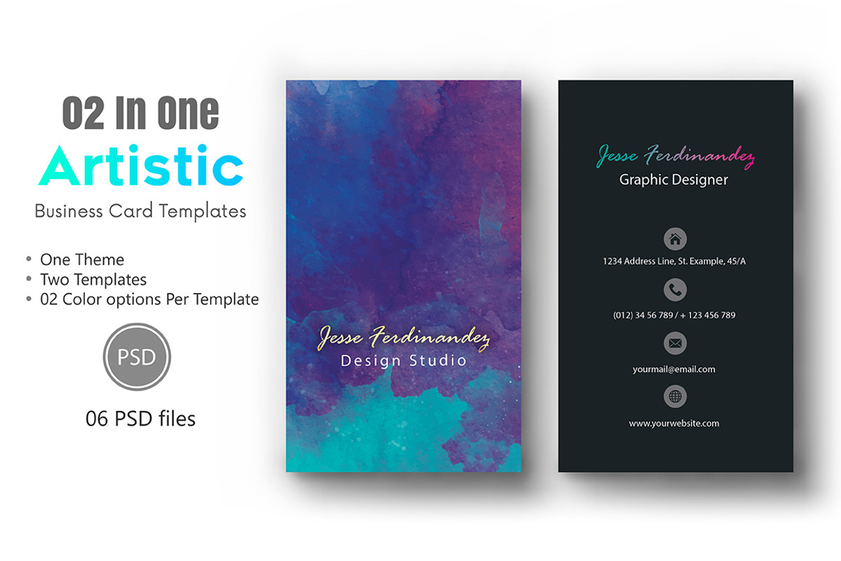 Artistic Business Card Bundle, a Business Card Template by M6 Gallery (Photo 10 of 18)