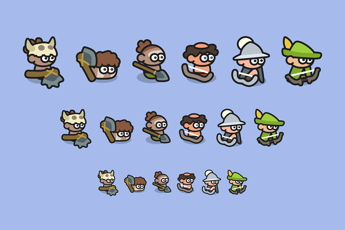 Minimal Game Characters PSD, a Person Illustration by LAYERLAB (Photo 1 of 6)
