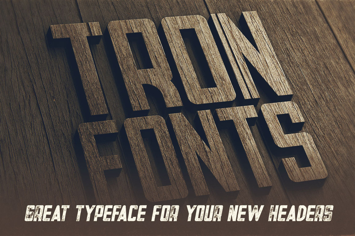 Tron - Display Font preview 4