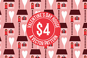 Valentine's Day House Vector Pattern, a Pattern Graphic by K McCormack Designs (Thumbnail 1 of 4)