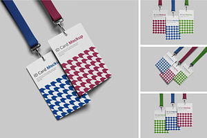 Realistic ID Card Mockup PSD
