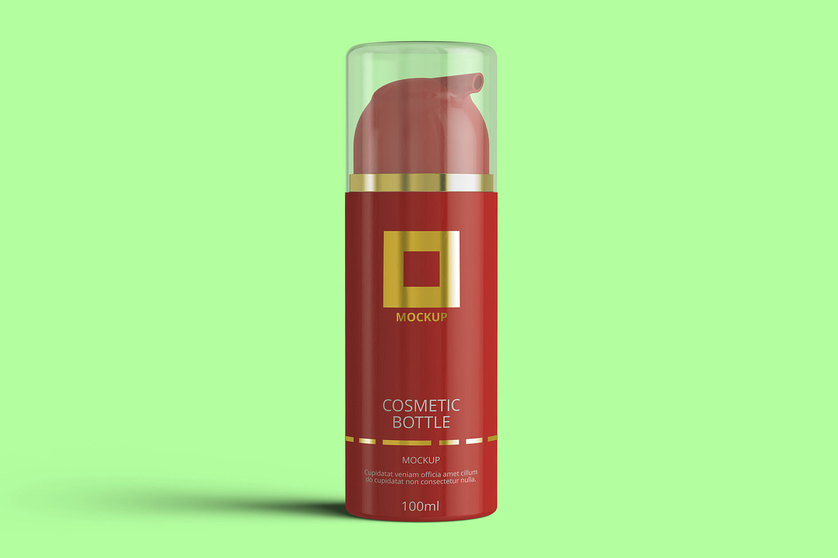 Airless Pump Cosmetic Bottle Mockup, a Cups & Container Mockup by Digitalphaser (Photo 3 of 5)
