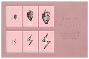 Thunder and Heart Postcard 01, a Flyer Template by Isbela  (Thumbnail 1 of 5)