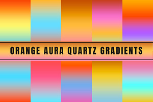 Orange Aura Quartz Gradients