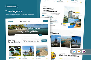 Adventure Travel Landing Page Layout, a Landing Page Template by twinstd