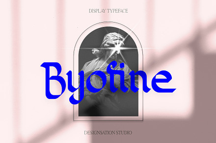 Byofine Gothic Display Typeface, a Blackletter Font by Designsation