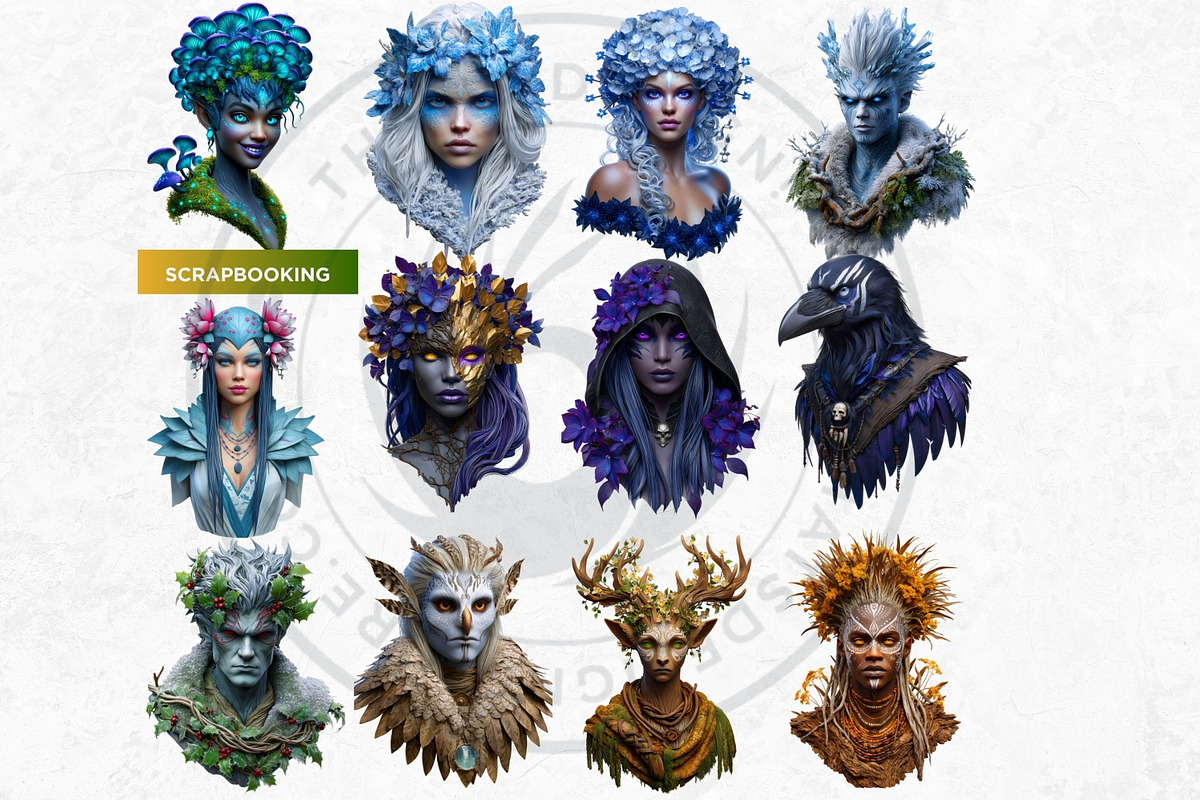 Grove Guardians Fantasy Cliparts, a Person Illustration by ThatsDesignArt (Photo 8 of 10)