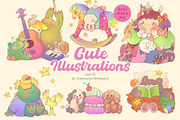 Cute Illustrations II, a Decorative Illustration by Anastasiya Klempach (Thumbnail 1 of 12)