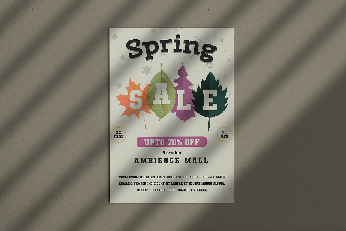 Spring sale Flyer, a Flyer Template by Voleshads (Photo 1 of 3)