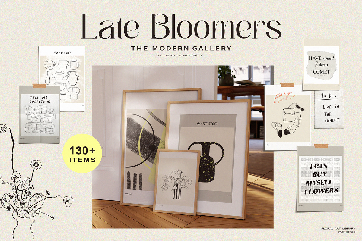 Late Bloomers Posters collection, a Decorative Illustration by lokko studio (Photo 1 of 10)