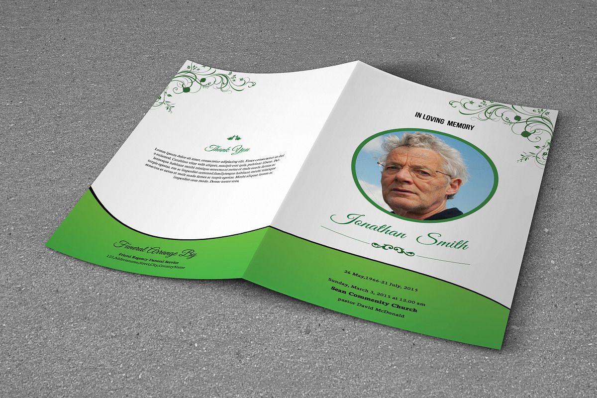 Funeral Program Template-T536, a Brochure Template by Template Shop (Photo 1 of 4)