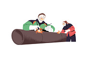 Welders work with metal set, a Work Illustration by PaperTrident (Thumbnail 4 of 9)