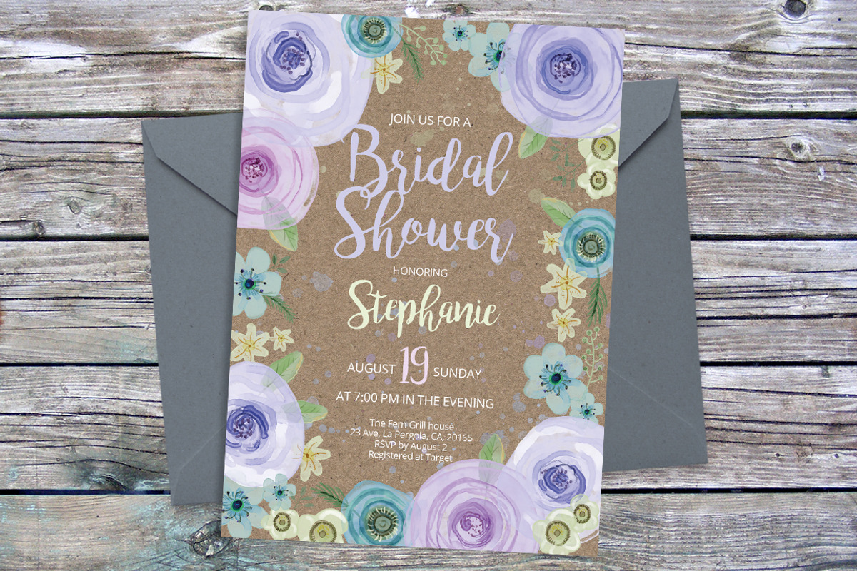Lavender purple invite template 23, an Invitation Template by Talent Supplies