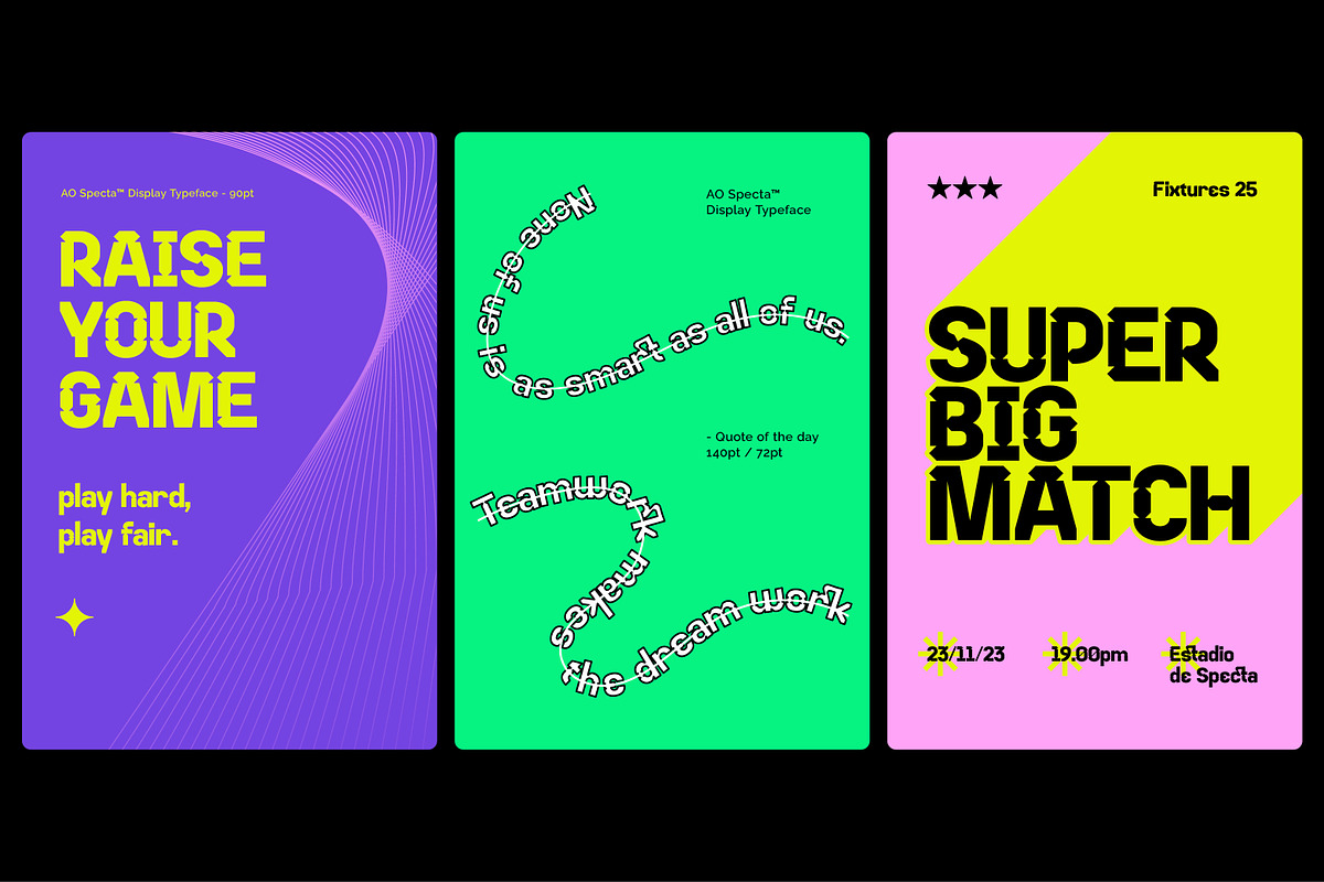 AO Specta - Display Typeface, a Sans Serif Font by OwunStudio (Photo 12 of 15)