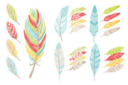 Fresh Tribal Feathers Clipart, an Illustration by Amanda Ilkov (Thumbnail 4 of 4)
