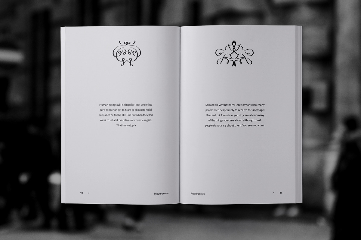 Simple Quotes Book Template, a Stationery Template by Meknya (Photo 7 of 13)