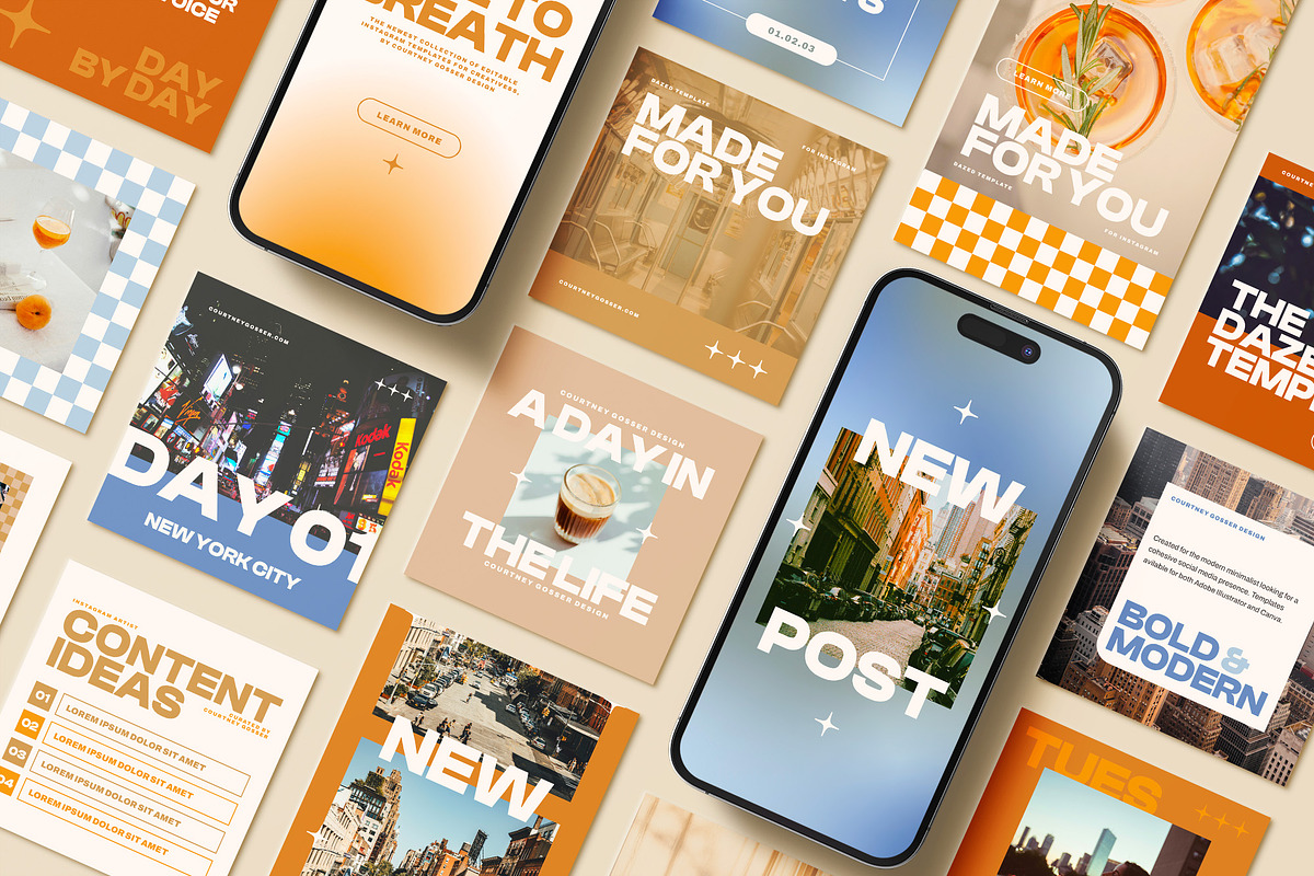 Dazed · Social Media Template Kit, a Social Media Template by Courtney Gosser Design (Photo 5 of 8)