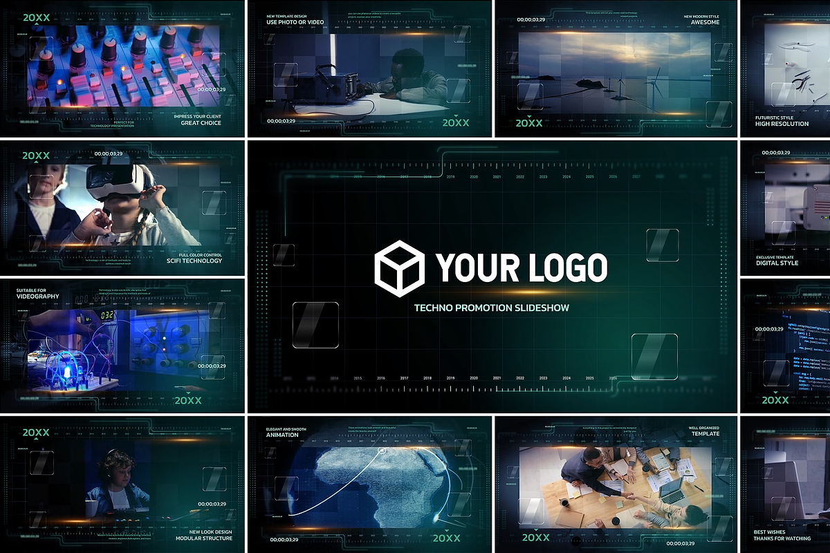 Techno Slideshow for Premiere Pro, a Templates & Theme by 2dfx (Photo 1 of 2)