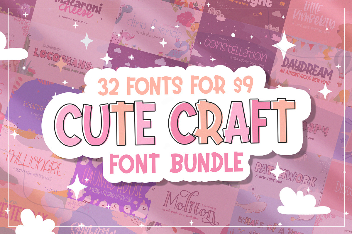 The Cute Craft Bundle - ONLY $9, a Font by Salt & Pepper Designs (Photo 1 of 35)