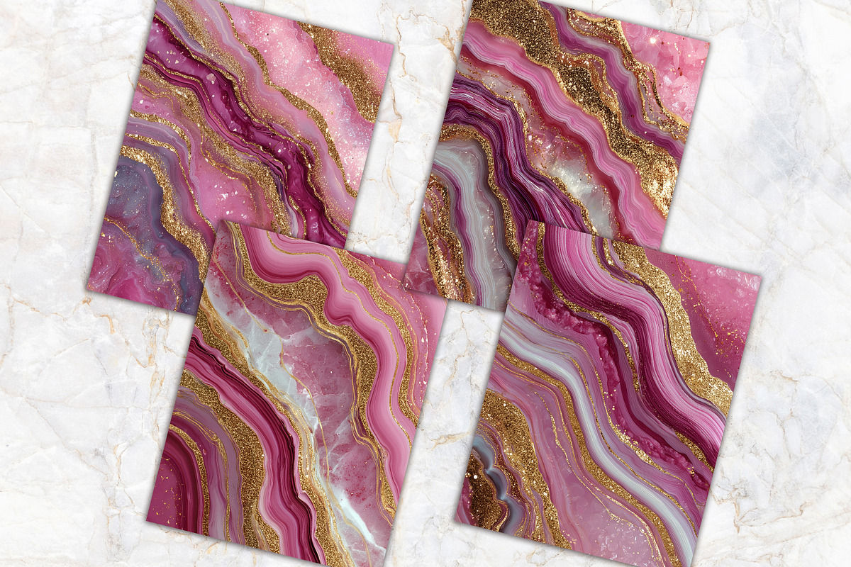 Blush Pink Agate Textures Scrapbooks, a Background Graphic by V Design Creator (Photo 8 of 12)