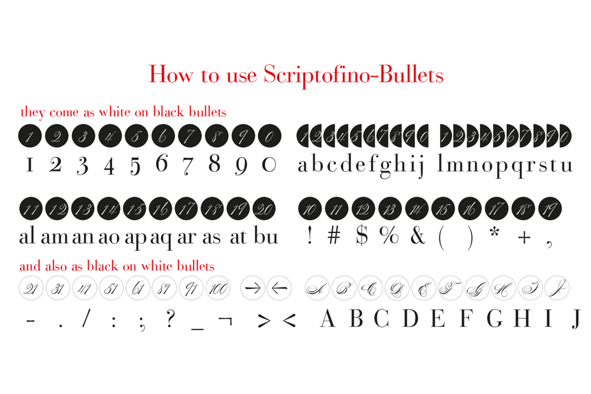 Bullets, a Font by Wiescher Design (Photo 11 of 14)