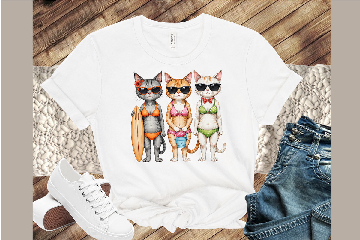 Funny Cat Summer Png, Funny Animal P, an Illustration by Sublimation Artist (Photo 4 of 6)