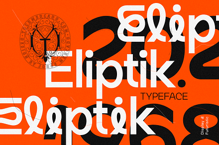 Eliptik Futuristic Sans, a Sans Serif Font by YockMercado