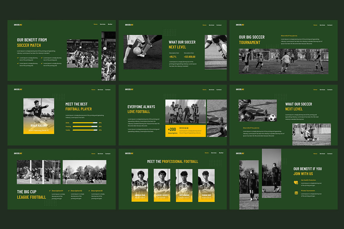 Soccer Match - Presentation Template, a Presentation Template by Haidezign (Photo 3 of 4)