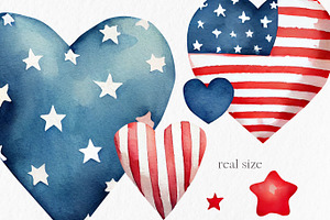 American Flag Heart Clipart