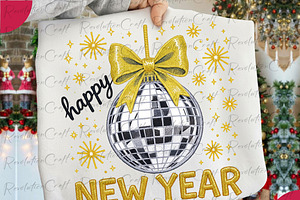 Yarn Crochet Happy New Year PNG, an Illustration by OK Design