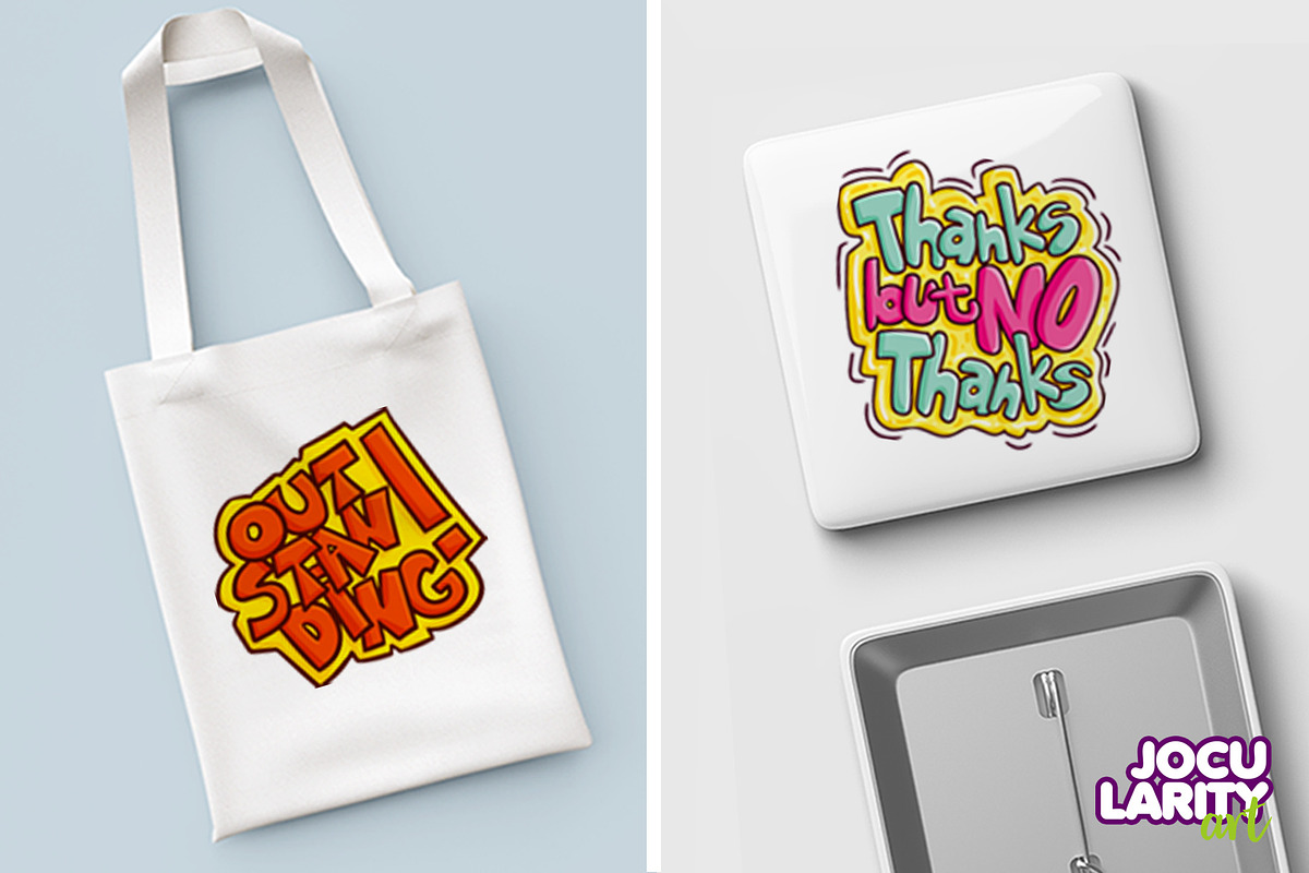 Funny Graffiti Words Cartoon Vector, a Decorative Illustration by Jocularity Art (Photo 3 of 3)