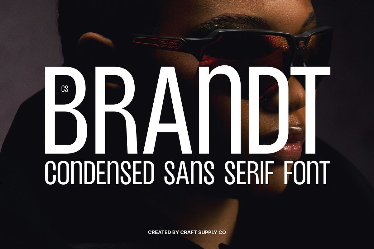 CS Brandt – Condensed Font, a Sans Serif Font by Craft Supply Co. (Photo 1 of 8)