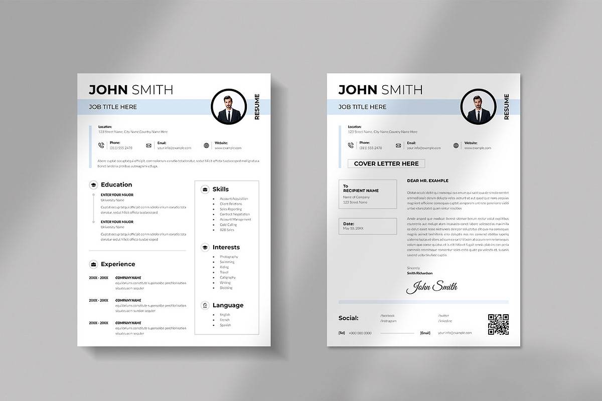 Resume | Indd, Eps, Psd, Word, Docx, a Resume Template by Spark_Creative (Photo 3 of 4)