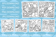 LaLa Friends Coloring Pages, a Decorative Illustration by Coco Bloom (Thumbnail 2 of 6)