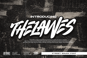 Thelawes Street Brush Graffiti Font