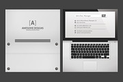 Laptop Folded Business Card Template, a Business Card Template by Graphicdome (Thumbnail 3 of 4)