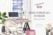 Home workplace interior creator, a Work Illustration by Volha Studio (Thumbnail 1 of 10)