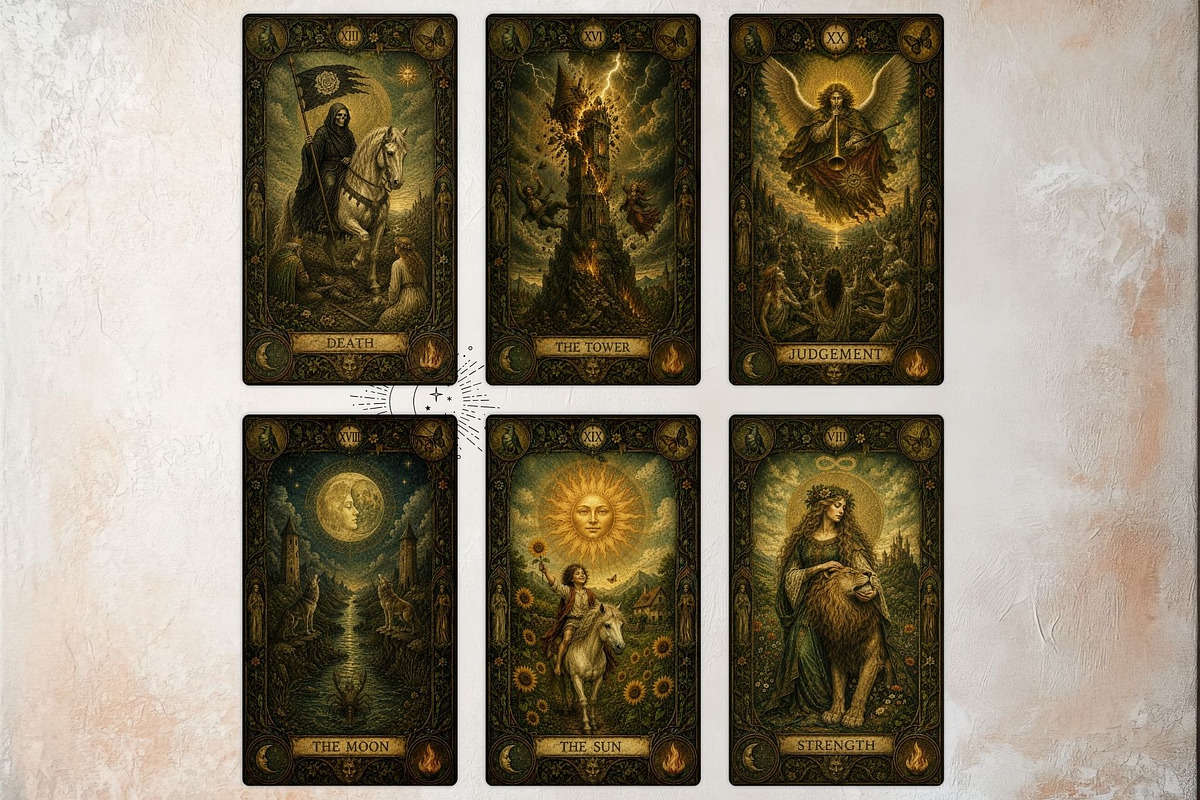The Verdant Grimoire Tarot Cards, a Decorative Illustration by ThatsDesignArt (Photo 5 of 11)