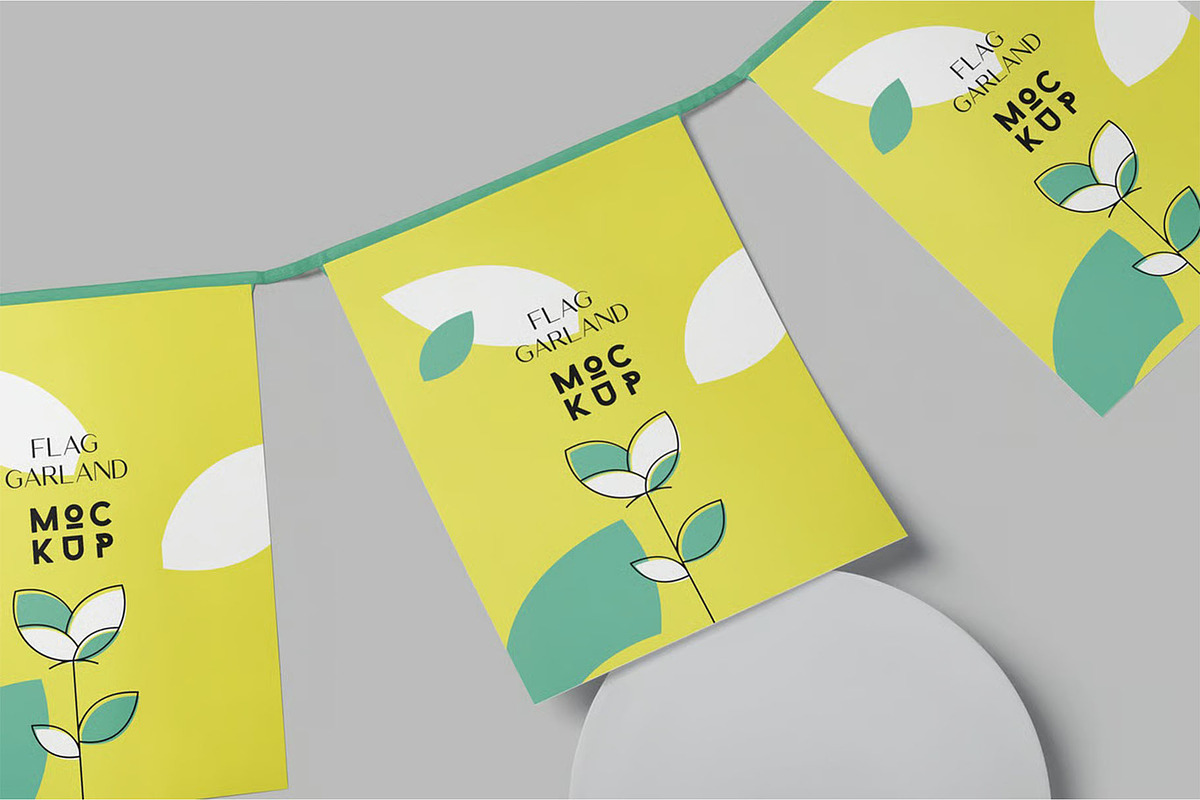 Garland Flag Mockups, an Advertising Mockup by megostudi0 (Photo 7 of 7)