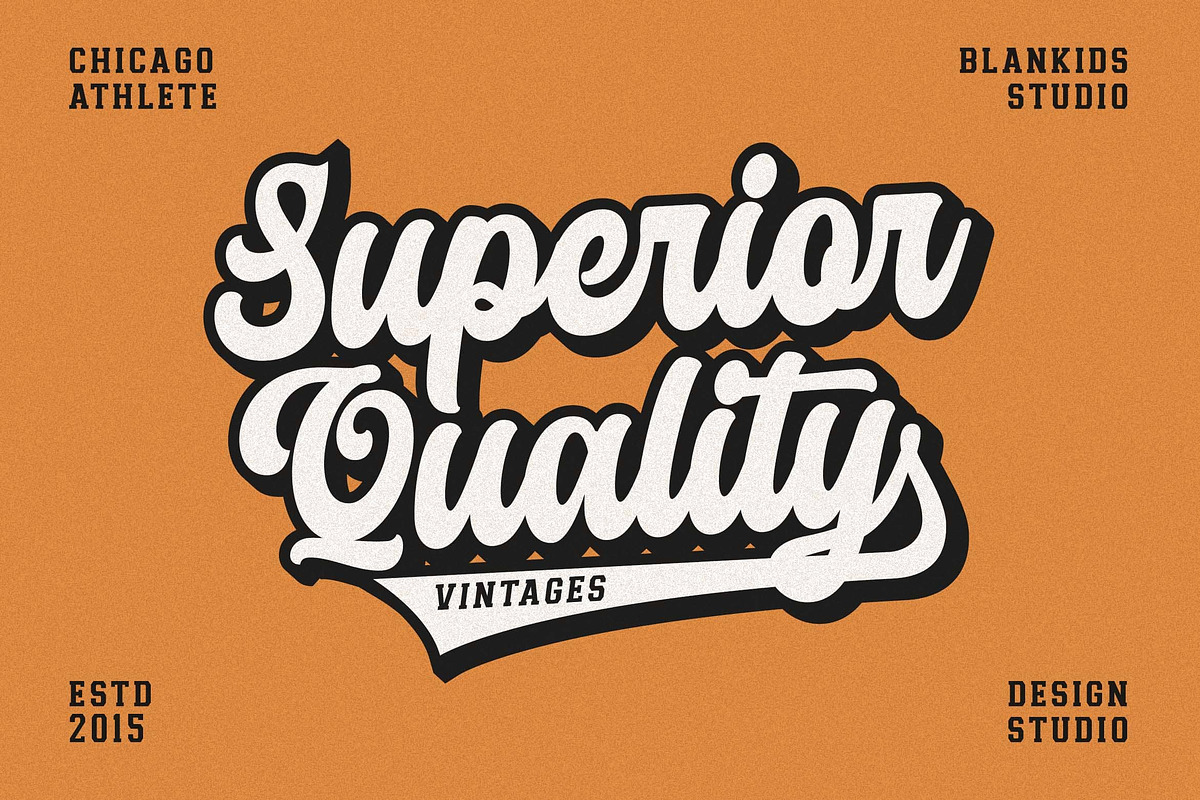 Chicago Athlete a Retro Sporty Font, a Slab Serif Font by Blankids Studio (Photo 8 of 14)