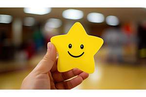 yellow star sticker ai generated, a School & Education Photo by pikepicture