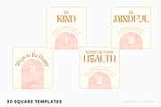 Boho Instagram Templates Canva, a Social Media Template by ILLONA GRAPHICS (Thumbnail 7 of 9)