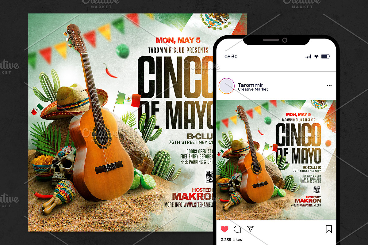 Cinco De Mayo Flyer Template, a Flyer Template by Tarommir (Photo 2 of 3)