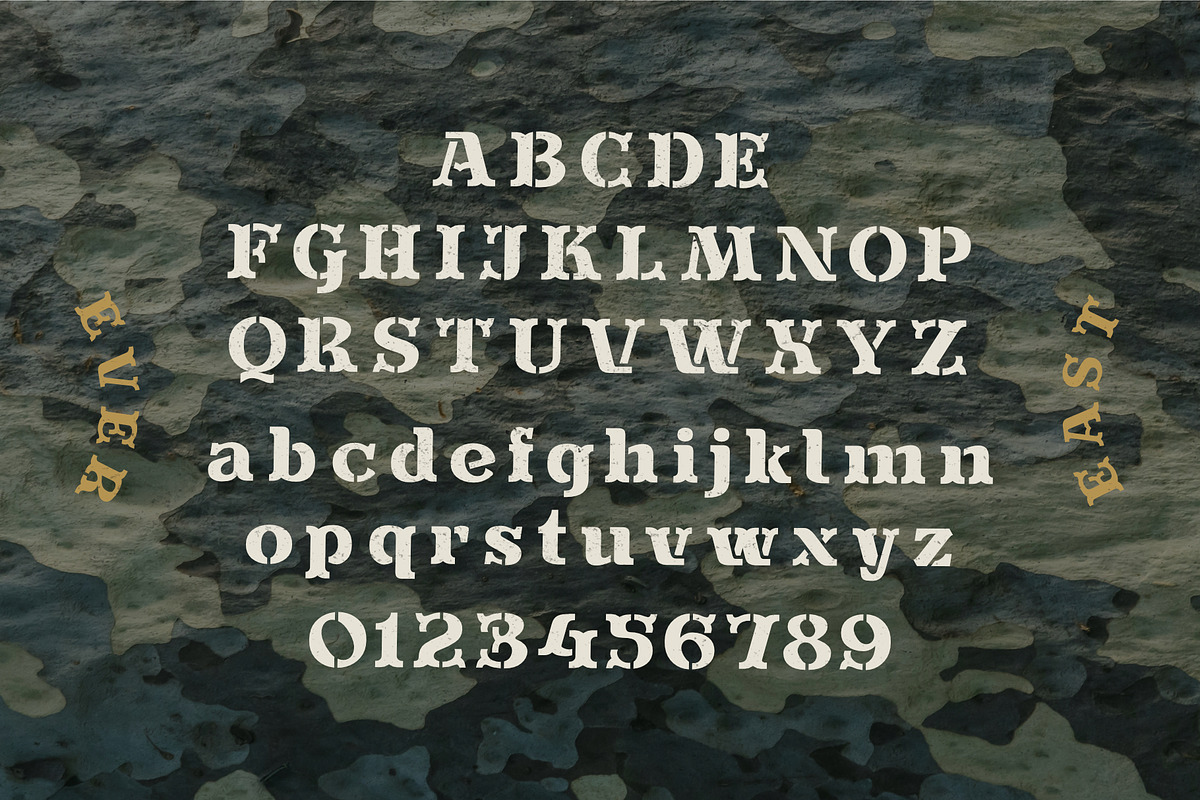 Evereast Slab Stencil, a Slab Serif Font by Nocturnal Workspace (Photo 7 of 9)