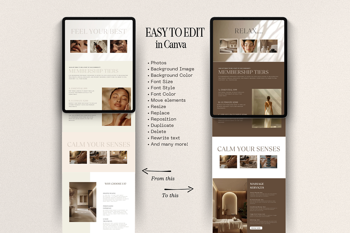 Wellness Spa Canva Website Template, a Landing Page Template by HAYAG Creatives (Photo 8 of 8)