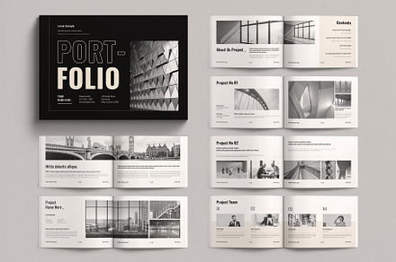 Project Portfolio Template Landscape, a Brochure Template by TemplatesForest