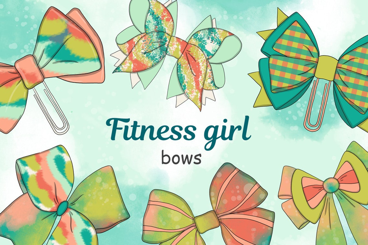 Fitness Girl Bows, an Object Illustration by GlamArtZhanna (Photo 1 of 3)
