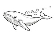 Whale Line Art Vector Bundle, an Illustration by yasushie (Thumbnail 35 of 51)